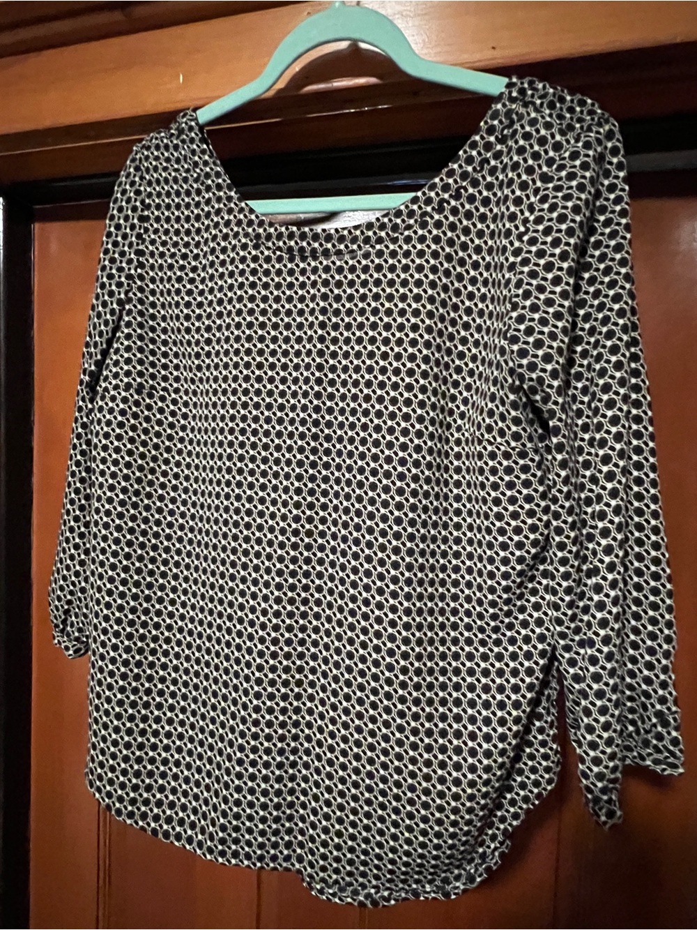 Pleione Polka Dot Button-Back Blouse | Small / Fits Medium